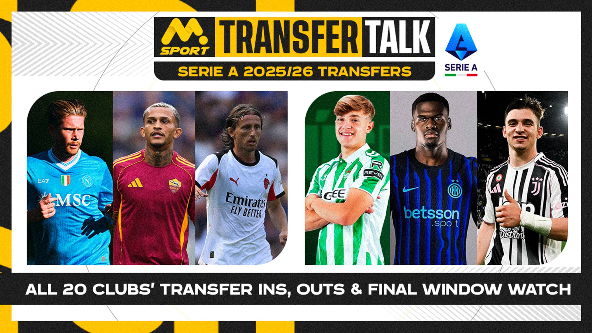 Serie A 2025/26: All 20 Clubs’ Transfer Ins, Outs & Final Window Watch.