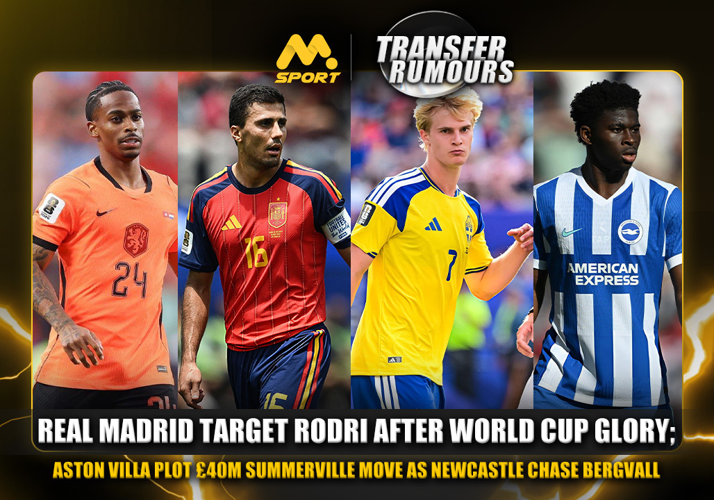 Transfer Rumors: Real Madrid Commit to Rodri After World Cup Glory; Arsenal Bid £70m for Guimaraes as Man United Chase Baleba