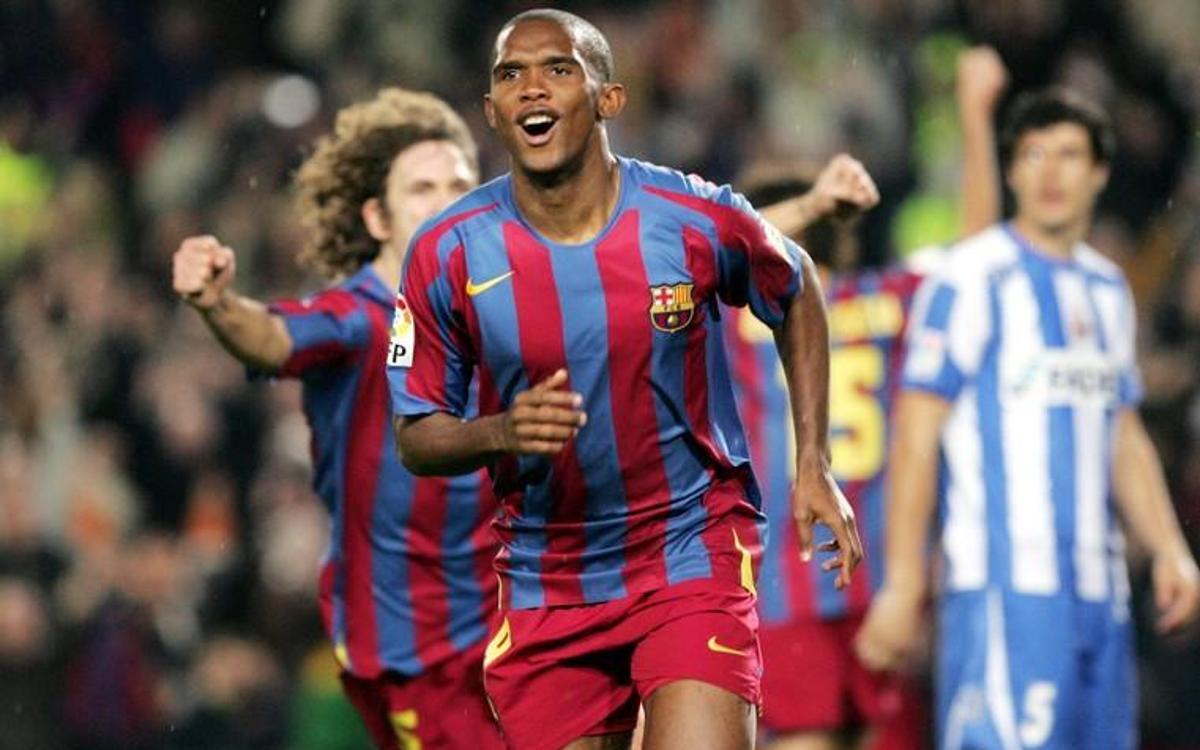 Samuel Eto'o celebration